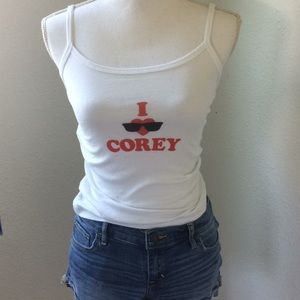 American apparel I ❤️ Corey tank top.